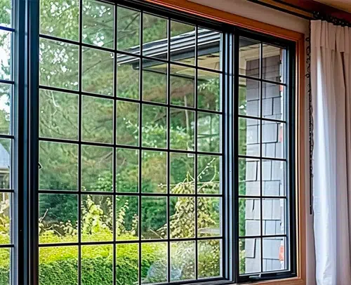 Picture window installation in a residential home.