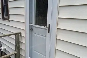 Bran new installed storm door.