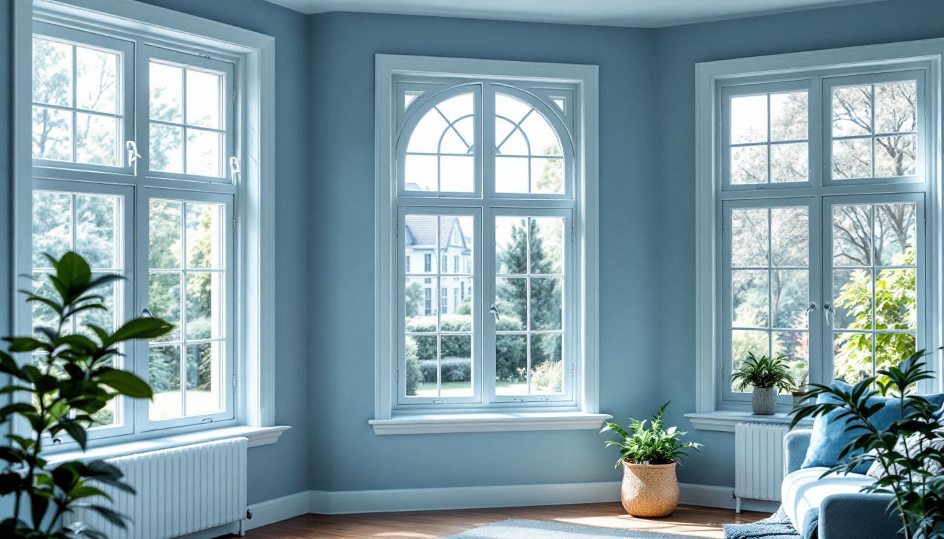 A photograph of a beautifully designed home showcasing both bay and casement windows